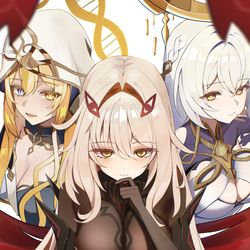 This is a pixiv picture whose title is 四執政のお三方.