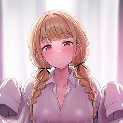 This is a pixiv picture whose title is 「あれぇ？ドキッとしちゃいましたぁ～？」.