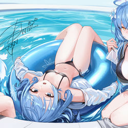 This is a pixiv picture whose title is こぼ☔x すいせい☄️ x ラミィ ☃️.