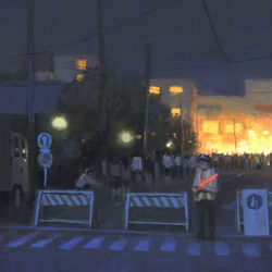 This is a pixiv picture whose title is 夏祭り.