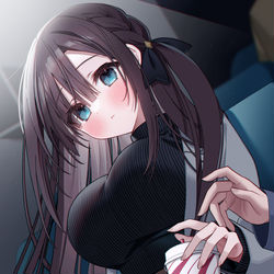 This is a pixiv picture whose title is 幼馴染ちゃんと映画館デート.