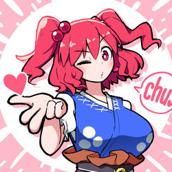 This is a pixiv picture whose title is 投げキッス小町 ＆ 心停止映姫.