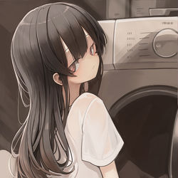 This is a pixiv picture whose title is 洗濯.