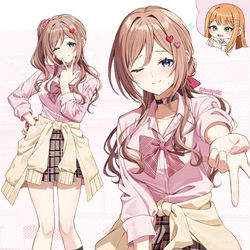 This is a pixiv picture whose title is りなみん先輩(ギャルモード).