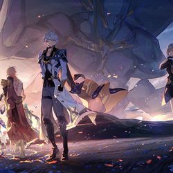 This is a pixiv picture whose title is 火を追う旅.
