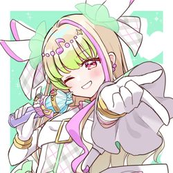 This is a pixiv picture whose title is キミとズッキュン.