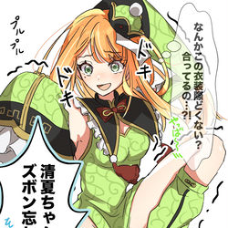 This is a pixiv picture whose title is リーリヤ「清夏ちゃん!ダメー!!ズボン忘れてる!!!」.