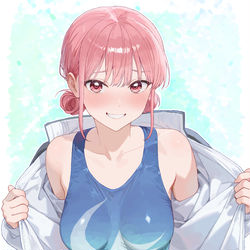 This is a pixiv picture whose title is レオタード姿を見せびらかす蝶野雛.