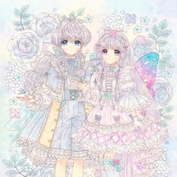 This is a pixiv picture whose title is 琥珀糖の妖精.