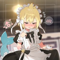 This is a pixiv picture whose title is 【Skeb】メイド服そらくん.