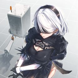 This is a pixiv picture whose title is ２B.