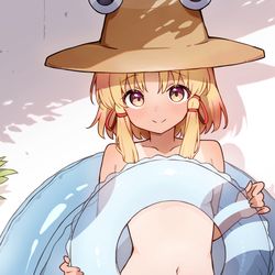 This is a pixiv picture whose title is 日焼けすわこ.