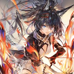 This is a pixiv picture whose title is 🐱.