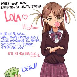 This is a pixiv picture whose title is Meet your new slutty friend Lola.