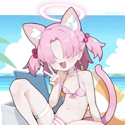 This is a pixiv picture whose title is 🐱👙.
