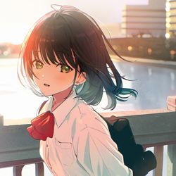 This is a pixiv picture whose title is 「ちょっとだけ、遠回りして帰ろ。」.