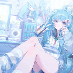 This is a pixiv picture whose title is ミクの部屋.