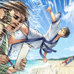 This is a pixiv picture whose title is 海の日'25.
