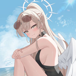 This is a pixiv picture whose title is 水着ナギサ.