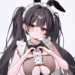 This is a pixiv picture whose title is バニーメイド.