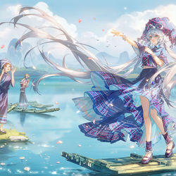 This is a pixiv picture whose title is 洛天依.