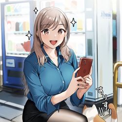 This is a pixiv picture whose title is 道端の猫を撮ろうとしたらスリスリしてきた.
