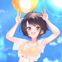 This is a pixiv picture whose title is 夏すばう！.