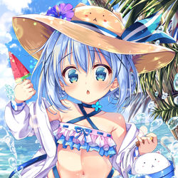This is a pixiv picture whose title is 海の日！.