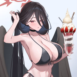 This is a pixiv picture whose title is ハスミ（水着）.