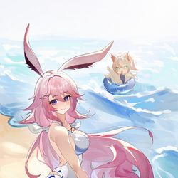 This is a pixiv picture whose title is 八重樱 悠游.
