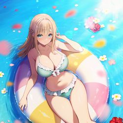 This is a pixiv picture whose title is 夏のお嬢様.