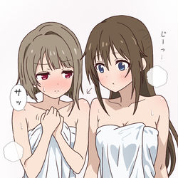 This is a pixiv picture whose title is サウナとしずかす💧👑.