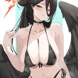 This is a pixiv picture whose title is ☀️❤️🖤.