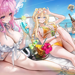 This is a pixiv picture whose title is みんなとバカンス🐬.