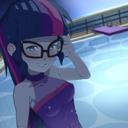 This is a pixiv picture whose title is Sci-Twi pool.