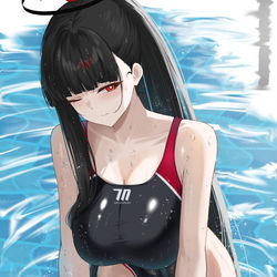 This is a pixiv picture whose title is 調月リオ「タオルを取ってちょうだい、先生」.