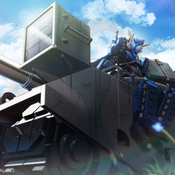 This is a pixiv picture whose title is 兵器のヒーロー.