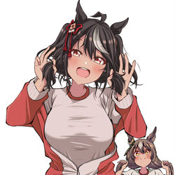 This is a pixiv picture whose title is キタちゃんくらいの髪型の二つ結び大好き.