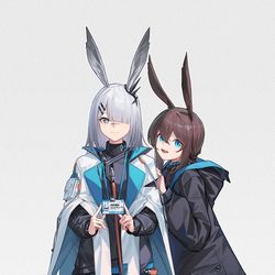 This is a pixiv picture whose title is 小黑兔小白兔.
