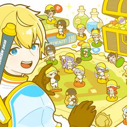 This is a pixiv picture whose title is エクス監督と選手のみなさん.