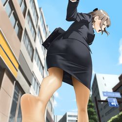 This is a pixiv picture whose title is 街中OL.