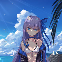This is a pixiv picture whose title is 水着メルト.