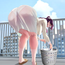This is a pixiv picture whose title is お洗濯もの　干すよ.
