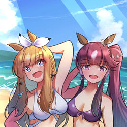 This is a pixiv picture whose title is 【ウマ娘】アーモンドアイ＆ラッキーライラック.