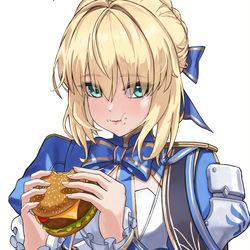 This is a pixiv picture whose title is saber.