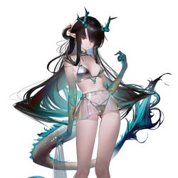 This is a pixiv picture whose title is 夕泳装.