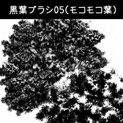 This is a pixiv picture whose title is 黒葉ブラシ05（モコモコ葉マルチ）.