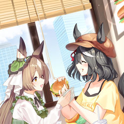 This is a pixiv picture whose title is ハンバーガーキタサト.