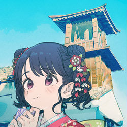 This is a pixiv picture whose title is 🌵2024.