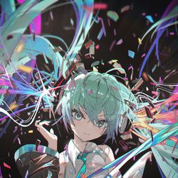 This is a pixiv picture whose title is miku.